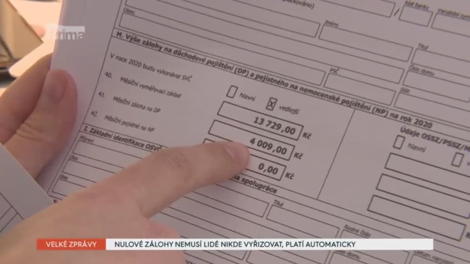 25. 3. 2020 VELKÉ ZPRÁVY: NULOVÉ ZÁLOHY NEMUSÍ LIDÉ NIKDE VYŘIZOVAT, PLATÍ AUTOMATICKY